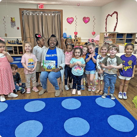 Women United SWLA reading to young kids