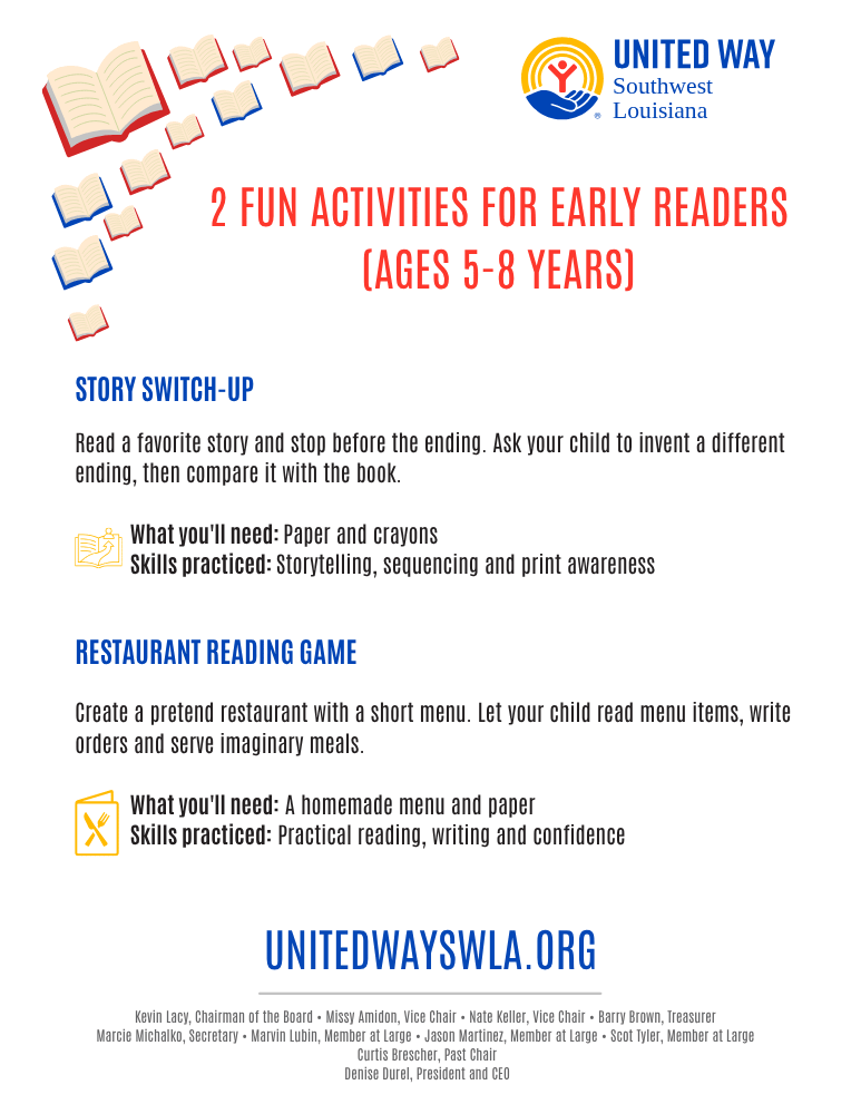 activities for early readers