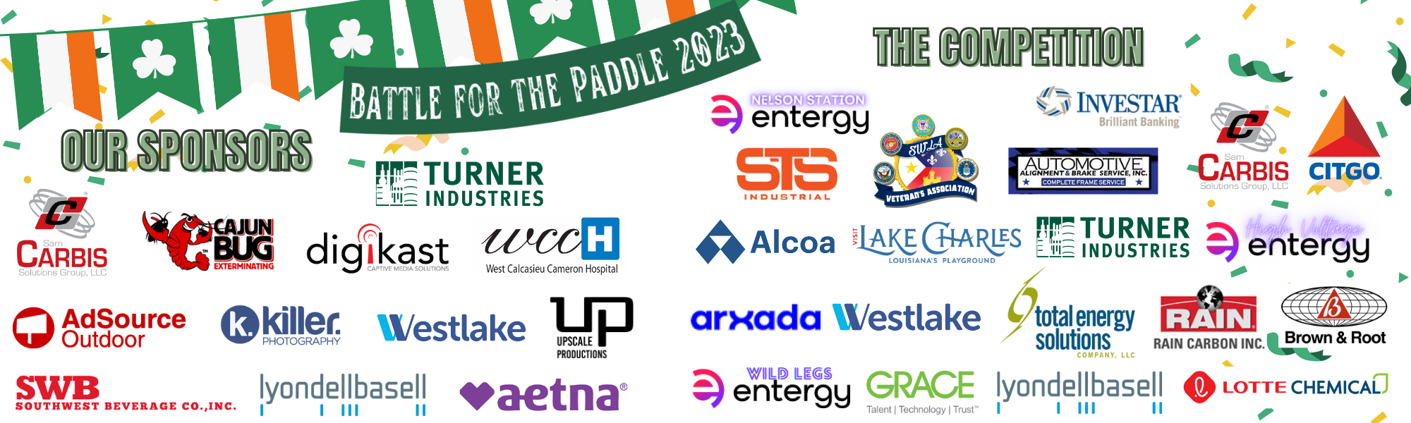 Sponsors and Competitors for Battle for the Paddle 2023