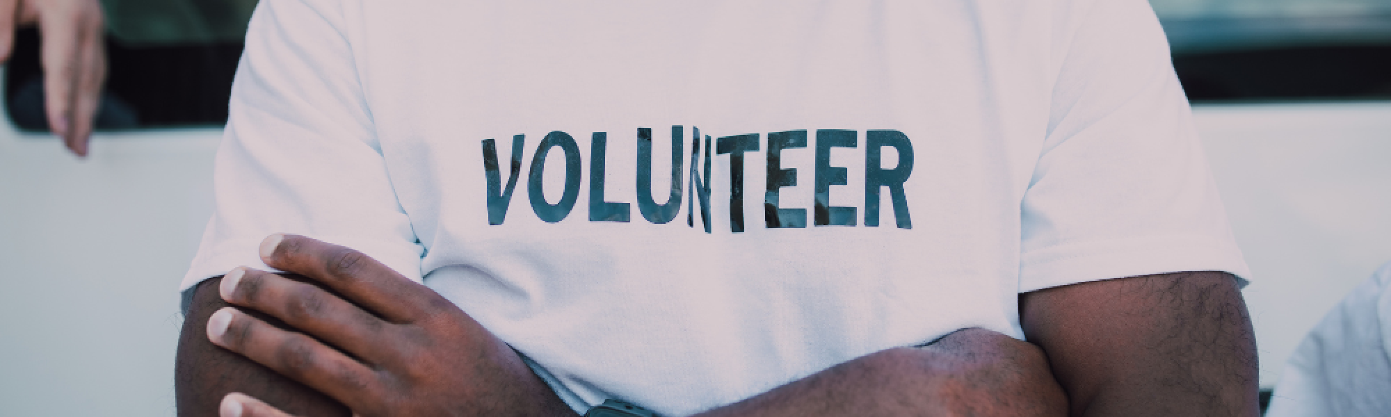 Volunteer in a shirt