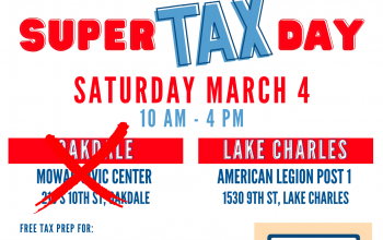 Super Tax Day flyer